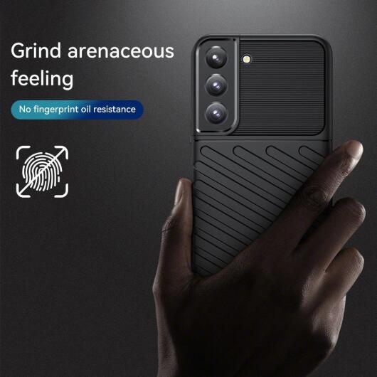 Samsung Galaxy S22 Plus Hoesje TPU Thunder Design Back Cover Zwart afbeelding 6