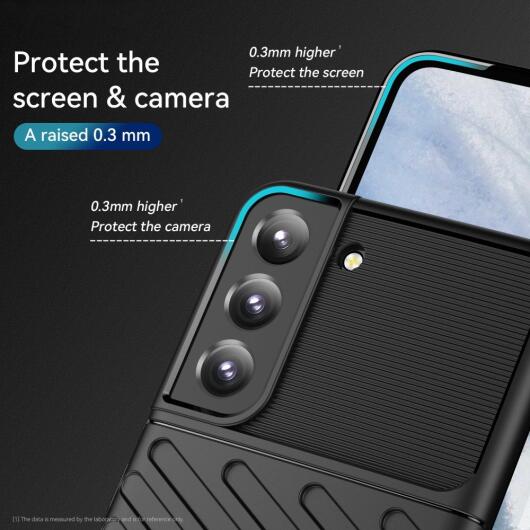 Samsung Galaxy S22 Plus Hoesje TPU Thunder Design Back Cover Zwart afbeelding 4