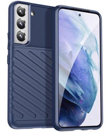 Samsung Galaxy S22 Plus Hoesje TPU Thunder Design Back Cover Blauw Hoesjes