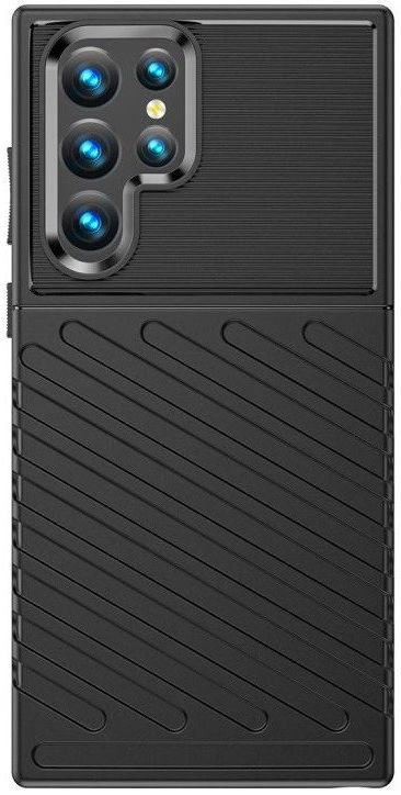 Samsung Galaxy S22 Ultra Hoesje TPU Thunder Design Back Cover Zwart afbeelding 3