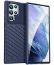 Samsung Galaxy S22 Ultra Hoesje TPU Thunder Design Back Cover Blauw