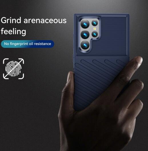 Samsung Galaxy S22 Ultra Hoesje TPU Thunder Design Back Cover Blauw afbeelding 7