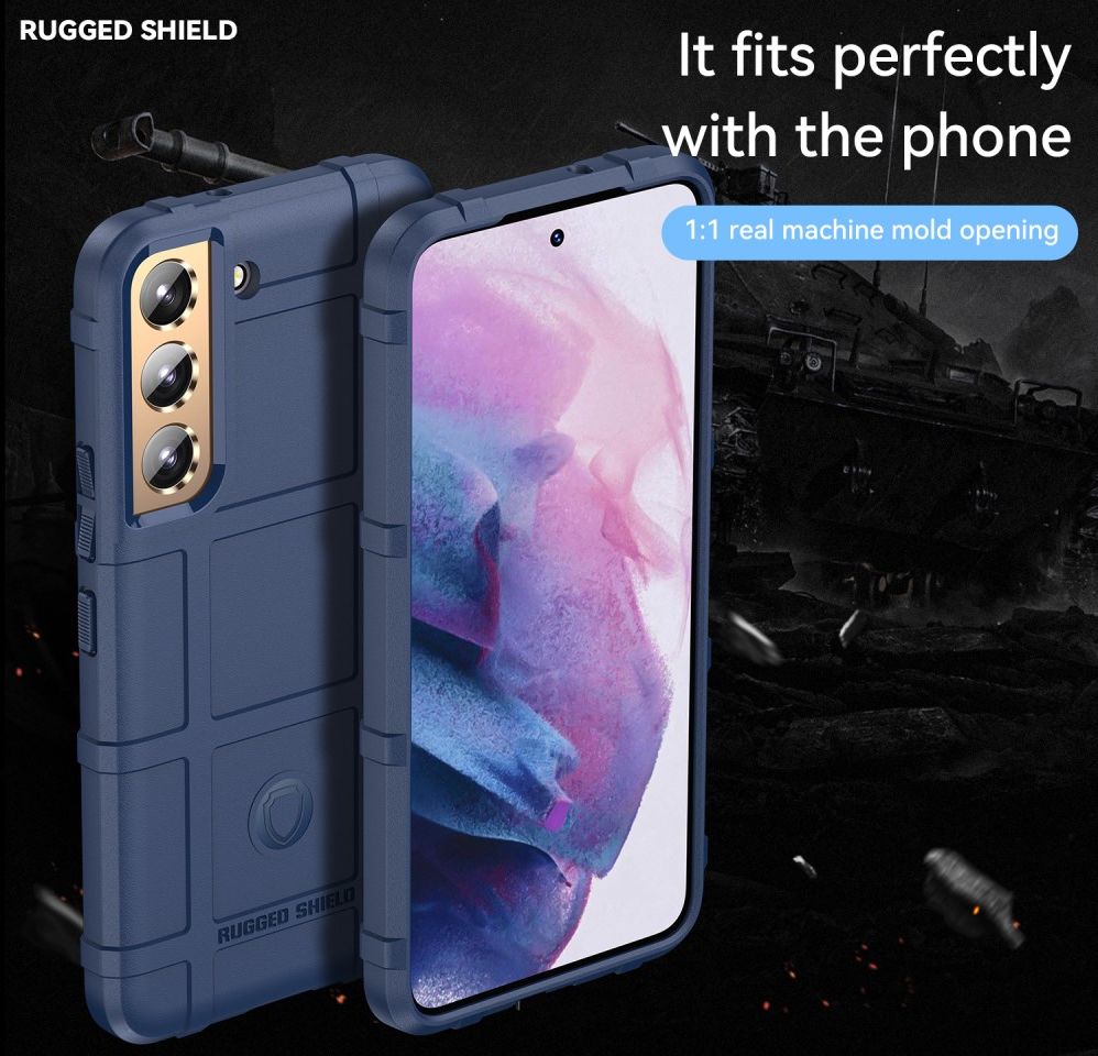 Samsung Galaxy S22 Hoesje Shock Proof Rugged Shield Back Cover Blauw afbeelding 6