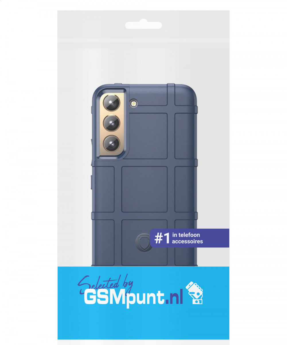 Samsung Galaxy S22 Hoesje Shock Proof Rugged Shield Back Cover Blauw afbeelding 9