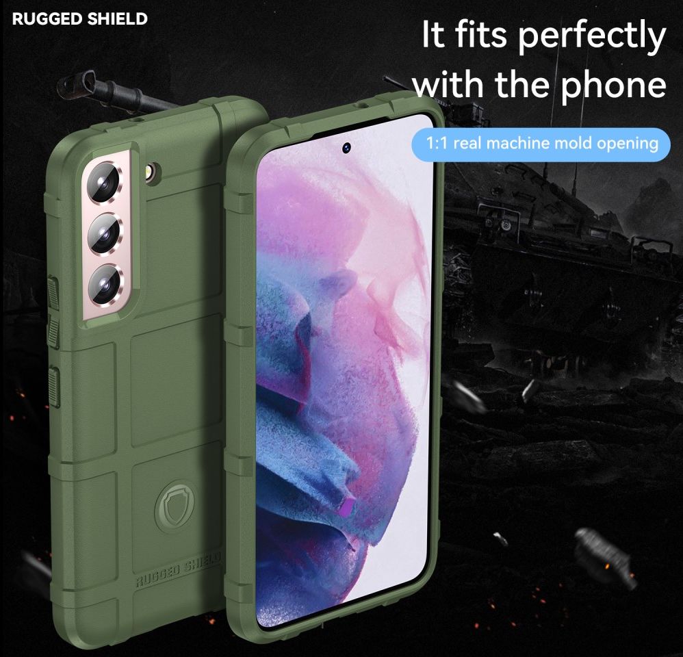 Samsung Galaxy S22 Hoesje Shock Proof Rugged Shield Back Cover Groen afbeelding 7