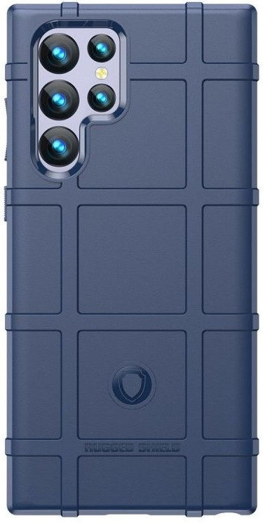 Samsung Galaxy S22 Ultra Hoesje Shock Proof Rugged Back Cover Blauw afbeelding 2