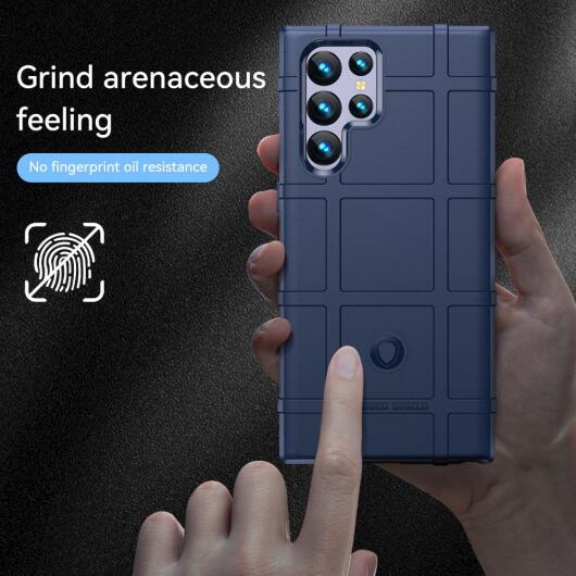Samsung Galaxy S22 Ultra Hoesje Shock Proof Rugged Back Cover Blauw afbeelding 7
