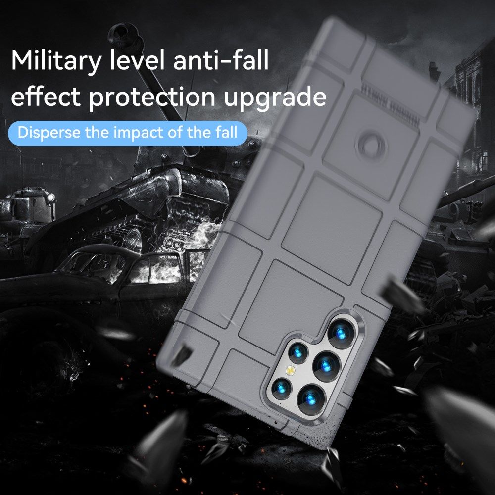 Samsung Galaxy S22 Ultra Hoesje Shock Proof Rugged Back Cover Grijs afbeelding 3