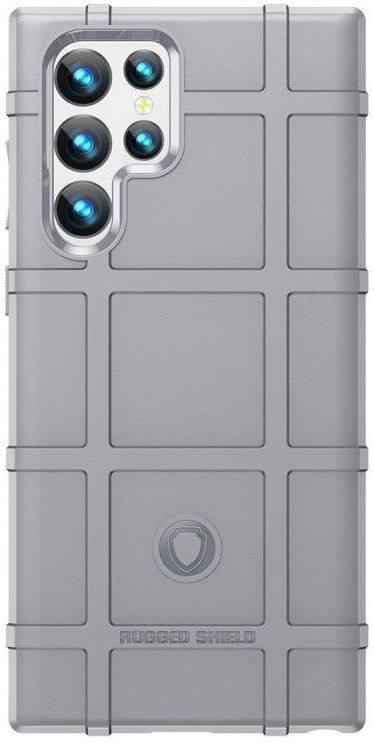 Samsung Galaxy S22 Ultra Hoesje Shock Proof Rugged Back Cover Grijs afbeelding 2