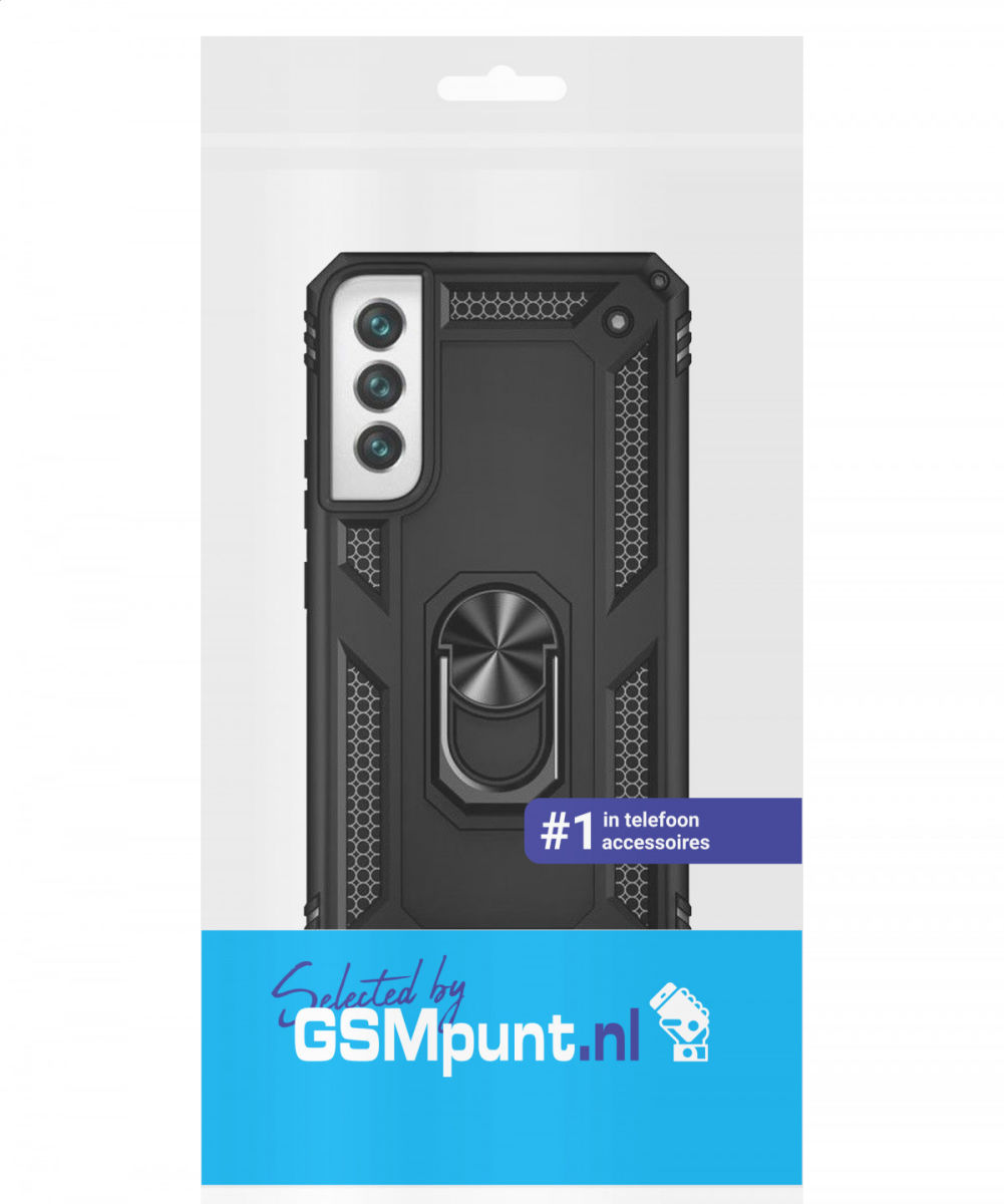 Samsung Galaxy S22 Plus Hoesje Hybride Kickstand Back Cover Zwart afbeelding 10