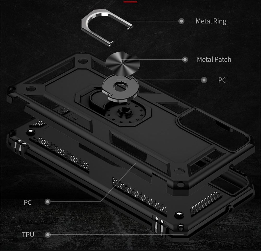 Samsung Galaxy S22 Plus Hoesje Hybride Kickstand Back Cover Zwart afbeelding 8