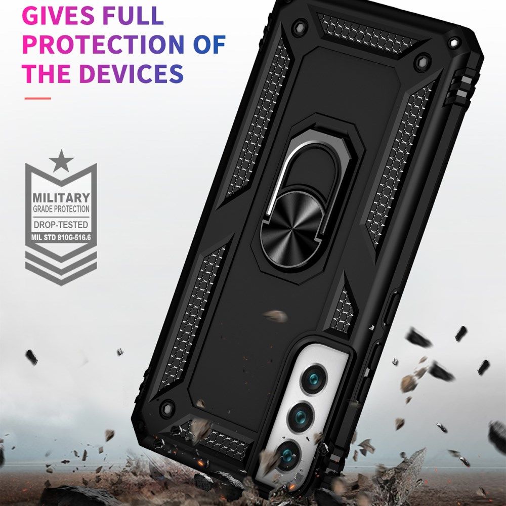 Samsung Galaxy S22 Plus Hoesje Hybride Kickstand Back Cover Zwart afbeelding 4