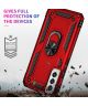 Samsung Galaxy S22 Plus Hoesje Hybride Kickstand Back Cover Rood