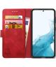 Rosso Element Samsung Galaxy S22 Hoesje Book Cover Wallet Rood