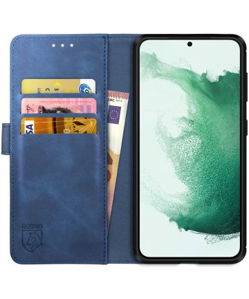 Rosso Element Samsung Galaxy S22 Plus Hoesje Book Cover Wallet Blauw Hoesjes