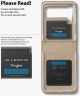 Ringke Folio Signature Samsung Galaxy Z Flip 3 Hoesje met Strap Beige