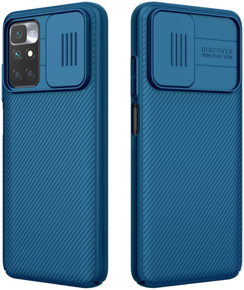 Nillkin Xiaomi Redmi 10 Hoesje met Camera Slider Back Cover Blauw afbeelding 4