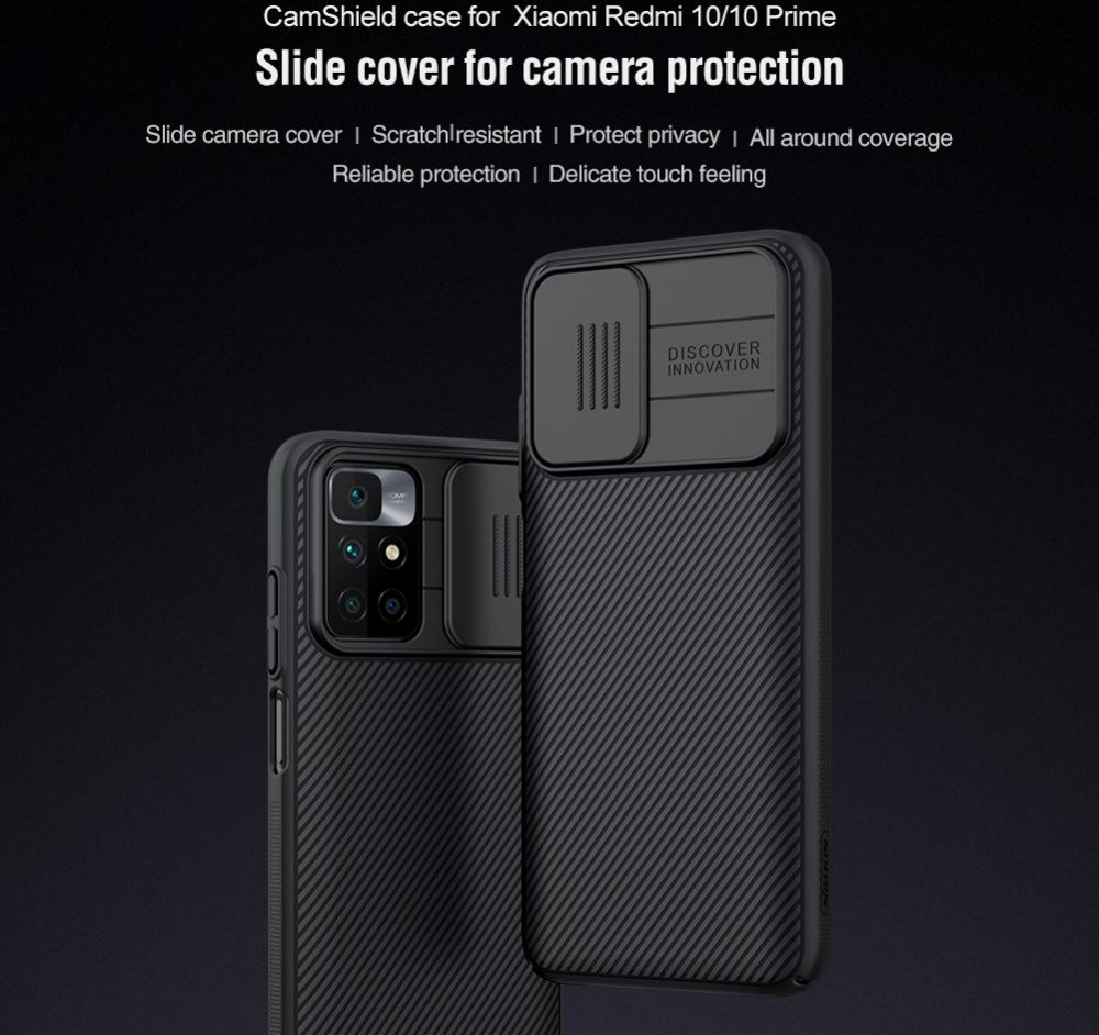 Nillkin Xiaomi Redmi 10 Hoesje met Camera Slider Back Cover Blauw afbeelding 6