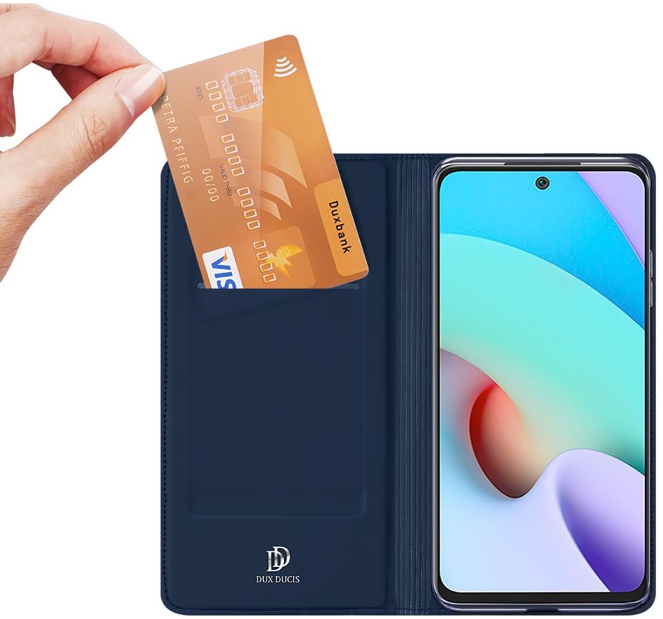 Dux Ducis Skin Pro Series Xiaomi Redmi 10 Hoesje Portemonnee Blauw afbeelding 2