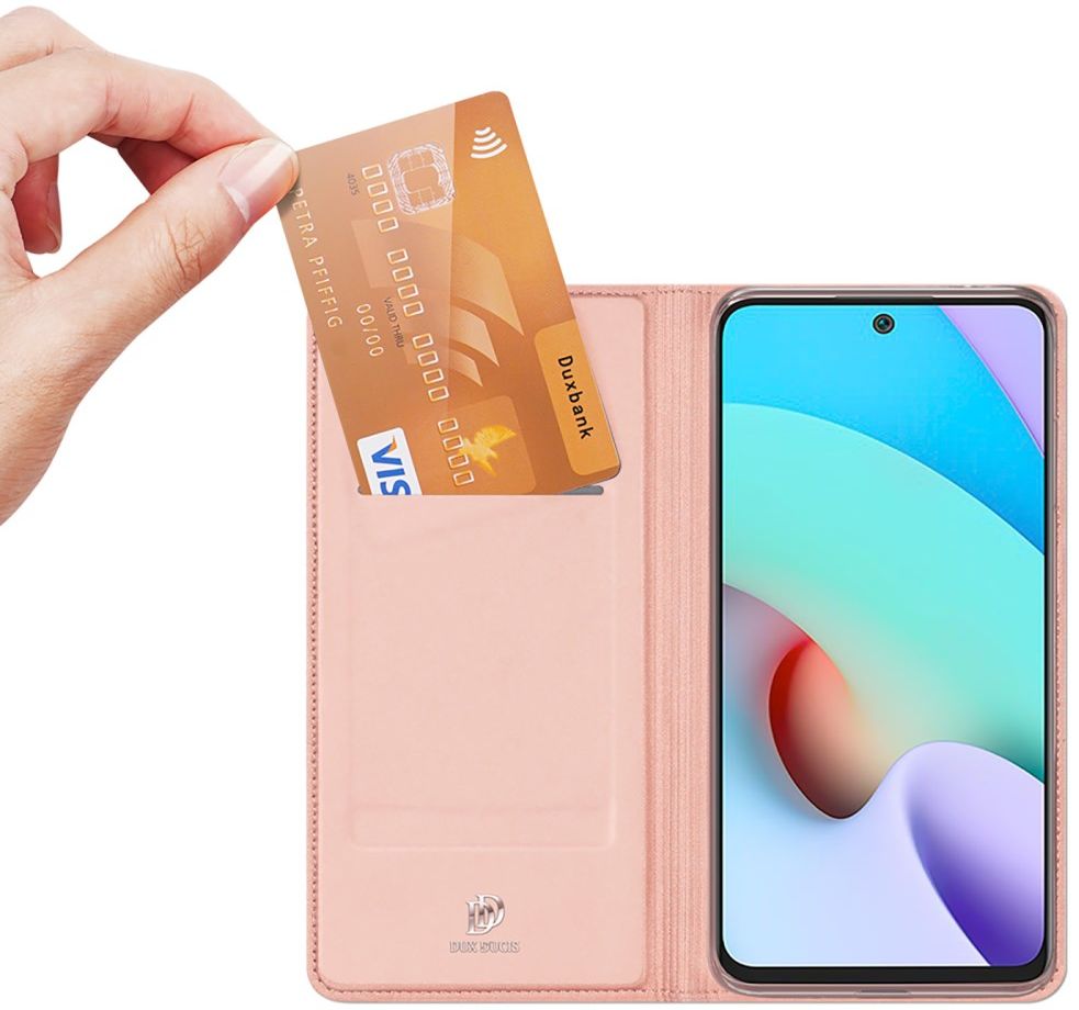 Dux Ducis Skin Pro Series Xiaomi Redmi 10 Hoesje Portemonnee Roze afbeelding 2