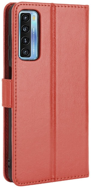 TCL 20 5G Hoesje Portemonnee Book Case Kunstleer Bruin afbeelding 3
