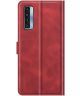 TCL 20 5G Hoesje Wallet Book Case Kunstleer Rood