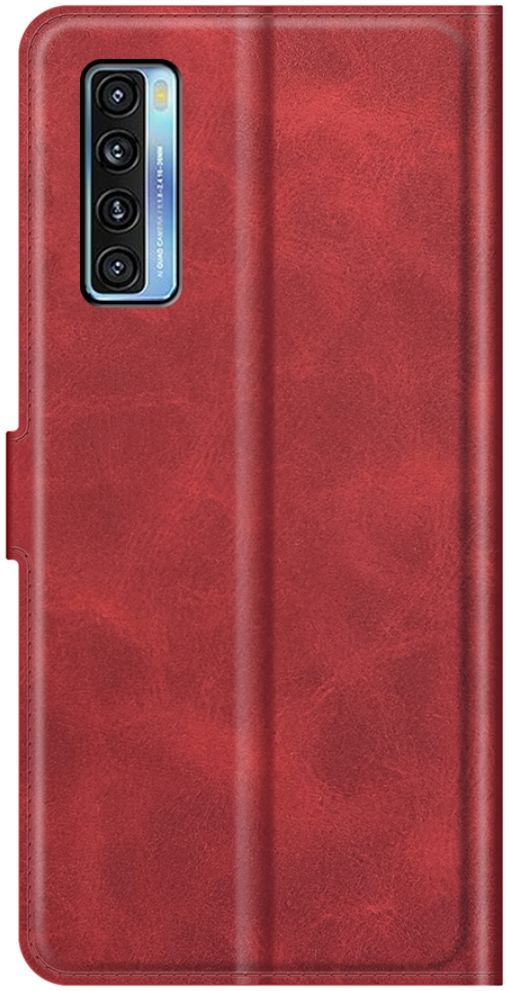 TCL 20 5G Hoesje Wallet Book Case Kunstleer Rood afbeelding 2