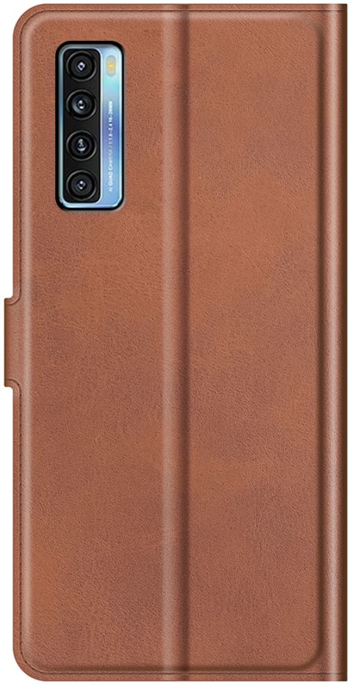 TCL 20 5G Hoesje Wallet Book Case Kunstleer Bruin afbeelding 2