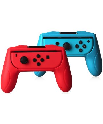 Universeel Nintendo Switch Controller Handvat Rood en Blauw (2-Pack) Houders