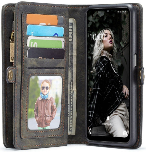 CaseMe 008 Samsung A32 5G Hoesje Book Case en Back Cover Zwart afbeelding 2