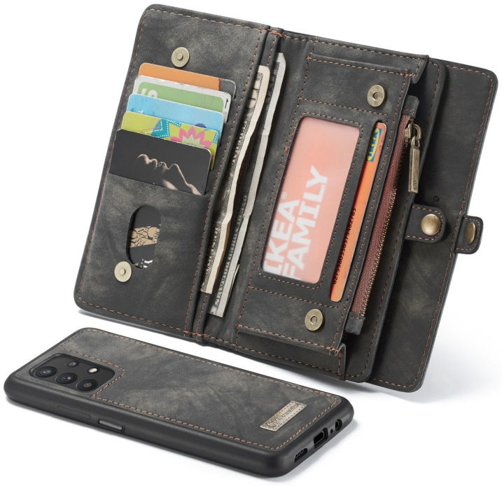 CaseMe 008 Samsung A32 5G Hoesje Book Case en Back Cover Zwart afbeelding 1