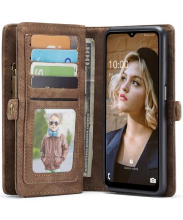 CaseMe 008 Samsung A32 5G Hoesje Book Case en Back Cover Bruin Hoesjes