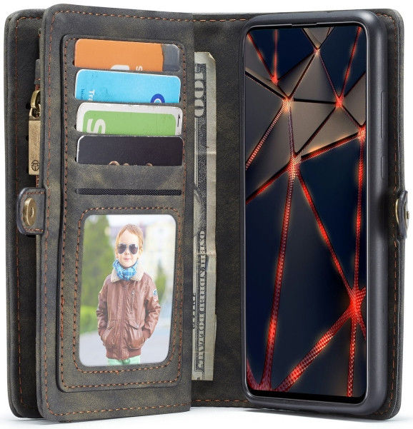 CaseMe 2-in-1 Samsung Galaxy A51 Hoesje Book Case en Back Cover Zwart afbeelding 2