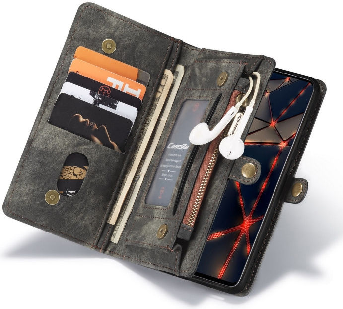 CaseMe 2-in-1 Samsung Galaxy A51 Hoesje Book Case en Back Cover Zwart afbeelding 1