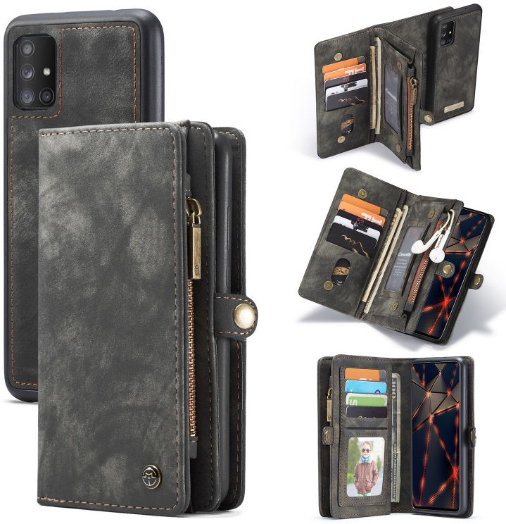 CaseMe 2-in-1 Samsung Galaxy A51 Hoesje Book Case en Back Cover Zwart afbeelding 7