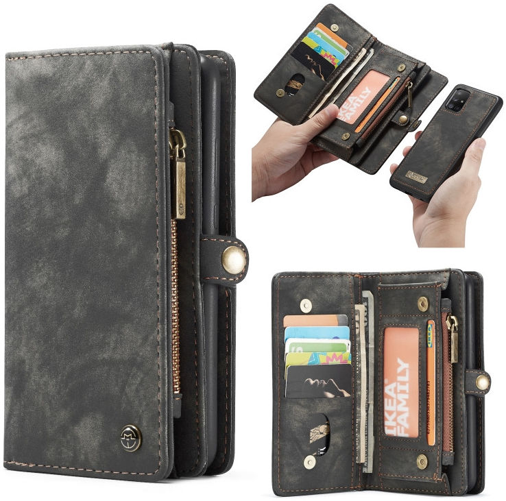 CaseMe 2-in-1 Samsung Galaxy A51 Hoesje Book Case en Back Cover Zwart afbeelding 8