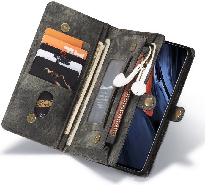 CaseMe 2-in-1 Samsung Galaxy A71 Hoesje Book Case en Back Cover Zwart afbeelding 1
