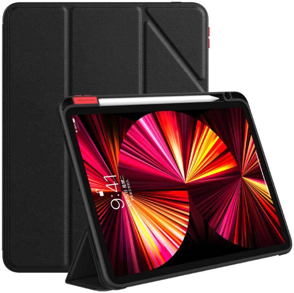 Nillkin Apple iPad Pro 11 (2020/2021) Hoes Tri-Fold Book Case Zwart afbeelding 3