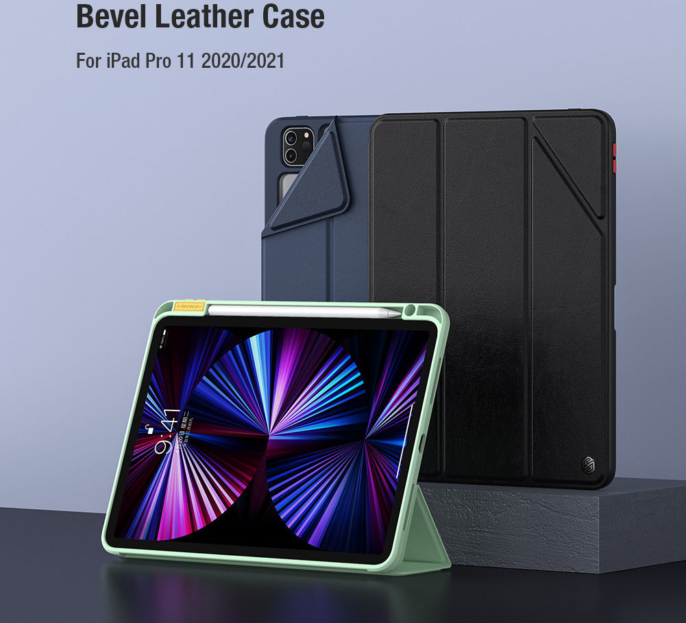 Nillkin Apple iPad Pro 11 (2020/2021) Hoes Tri-Fold Book Case Zwart afbeelding 14