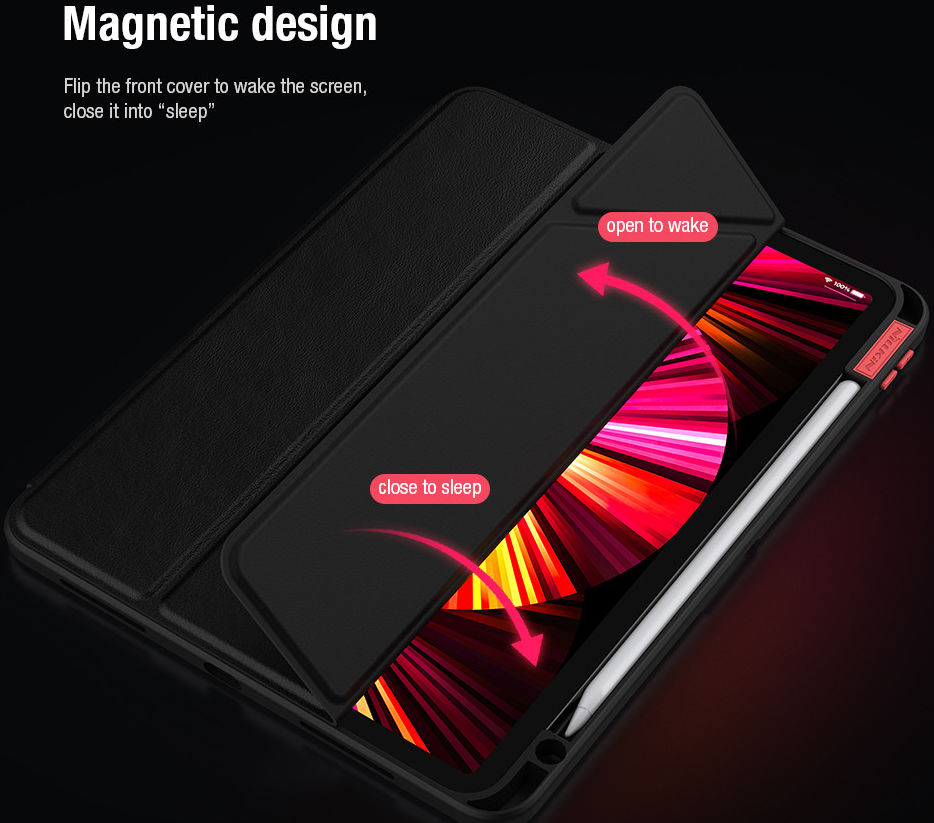 Nillkin Apple iPad Pro 11 (2020/2021) Hoes Tri-Fold Book Case Groen afbeelding 3
