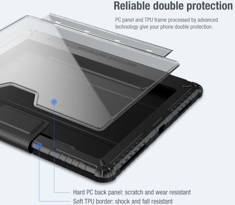 Nillkin Apple iPad Pro 12.9 (2020/2021) Hoes met Camera Slider Grijs afbeelding 8