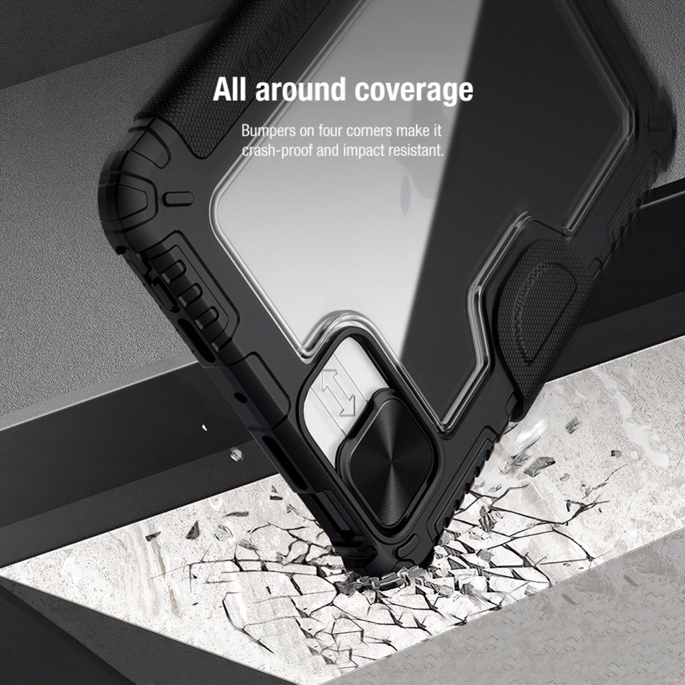 Nillkin Apple iPad Mini 6 Hoes Tri-Fold Book Case Camera Slider Grijs afbeelding 6