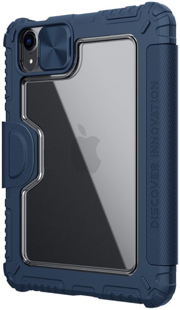 Nillkin Apple iPad Mini 6 Hoes Tri-Fold Book Case Camera Slider Blauw afbeelding 1