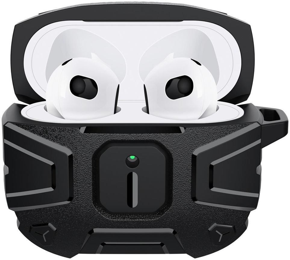 Nillkin Explorer Case Apple AirPods 3 Hoesje Schokbestendig TPU Zwart afbeelding 2