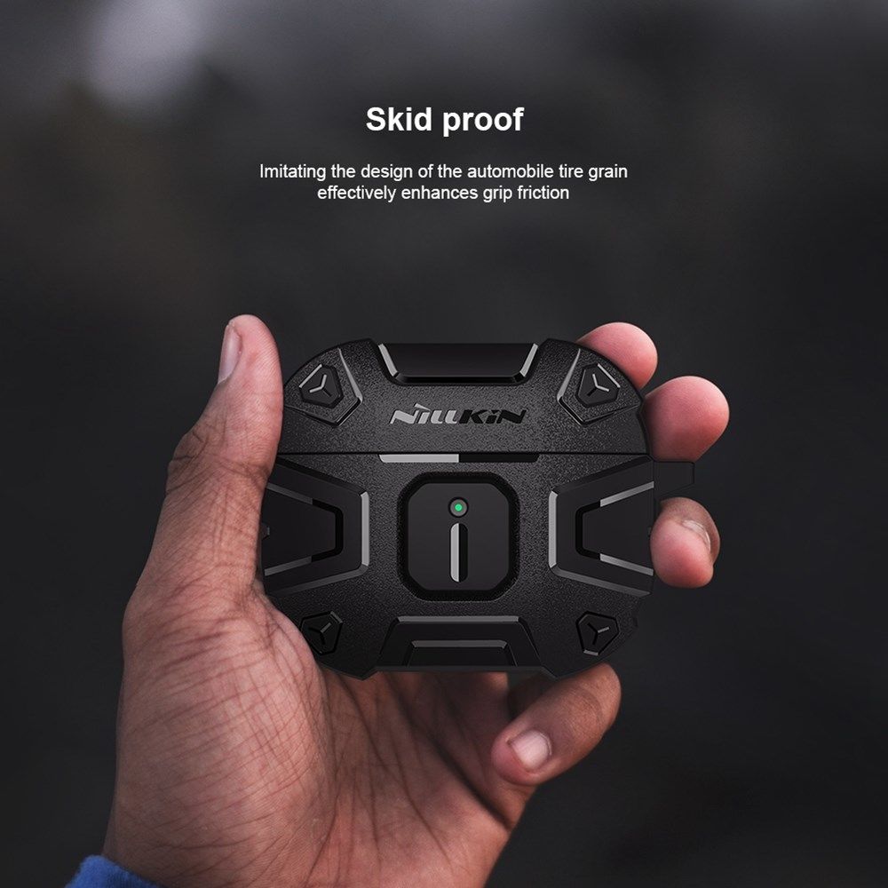 Nillkin Explorer Case Apple AirPods 3 Hoesje Schokbestendig TPU Zwart afbeelding 4