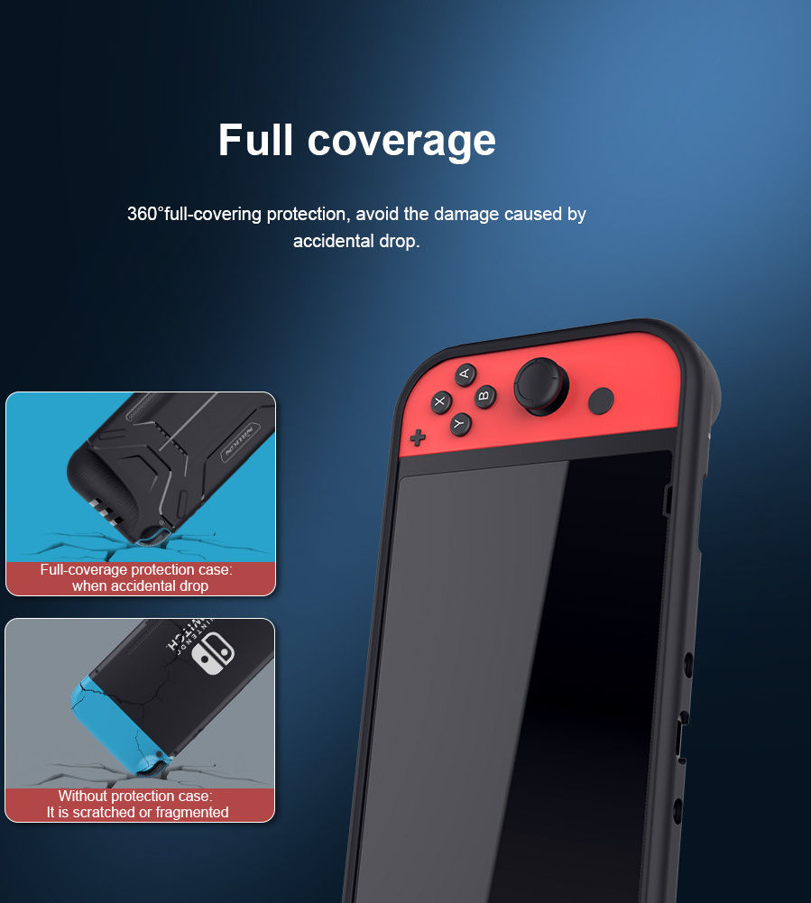 Nillkin Battler Case Nintendo Switch Hoesje Dun en Flexibel TPU Zwart afbeelding 5