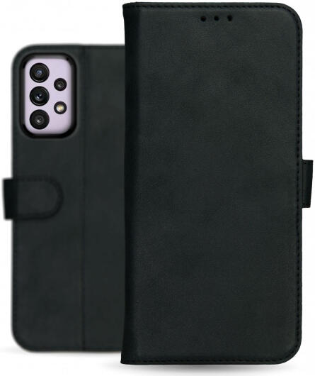 Rosso Deluxe Samsung Galaxy A33 Hoesje Echt Leer Book Case Zwart afbeelding 8