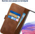 Rosso Deluxe Samsung Galaxy A53 Hoesje Echt Leer Book Case Bruin afbeelding 6