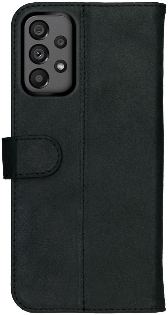 Rosso Deluxe Samsung Galaxy A73 Hoesje Echt Leer Book Case Zwart afbeelding 8