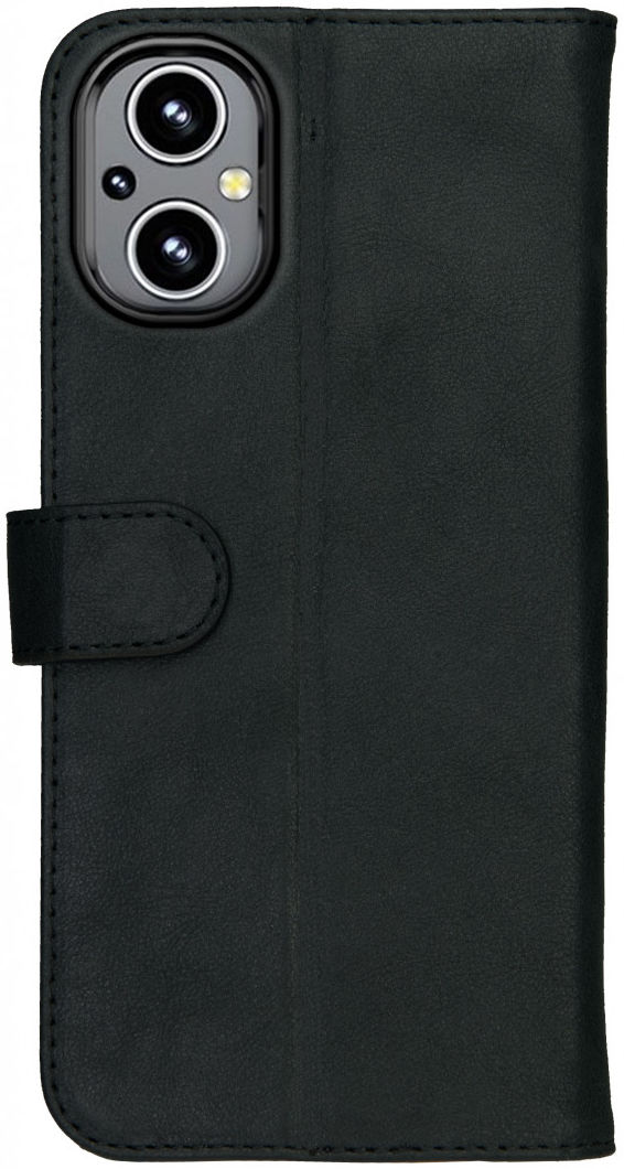 Rosso Deluxe Oppo Reno 8 Lite Hoesje Echt Leer Book Case Zwart afbeelding 2